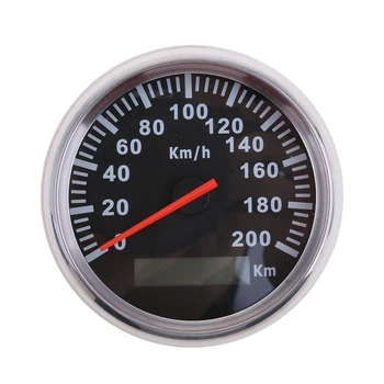 

Auto 85mm Red Backlight Stainless Digital Speedometer Odometer 200 km/h