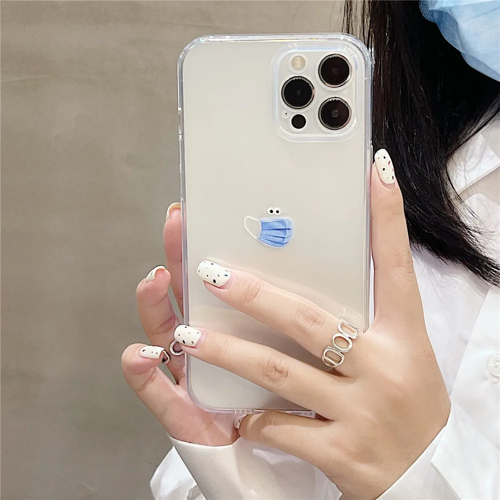 2021 ТПУ чехол для телефона iPhone 11 12 13Pro Max XR XS забавная маска 13 Mini SE 7 8Plus | Мобильные