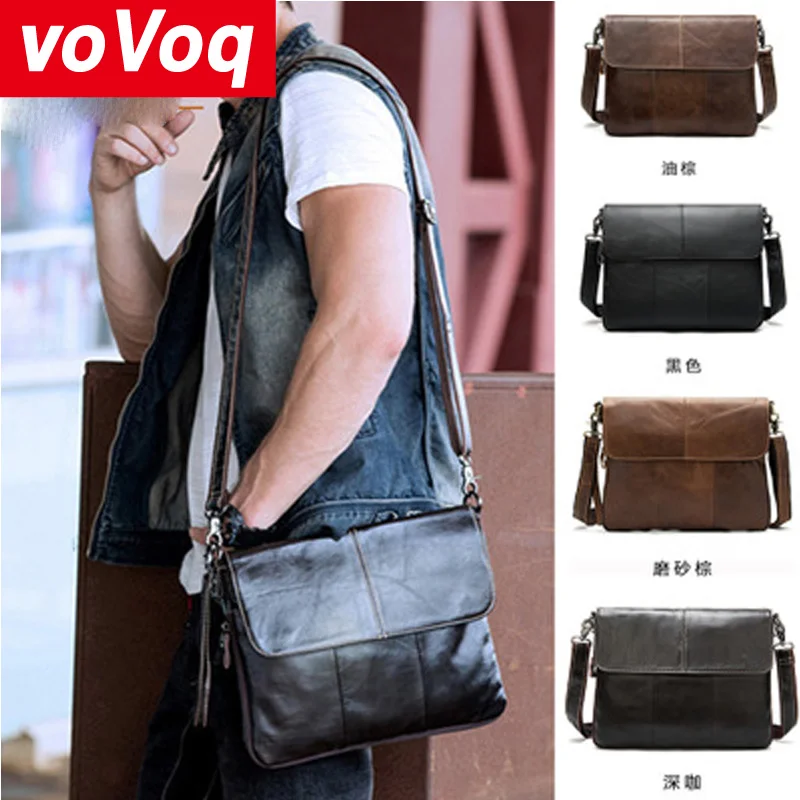 

Men's Crossbody Chest Bags Men USB Charging Headphone Plug Designer Messenger Leather Shoulder Bag Diagonal Package 2020 Travel