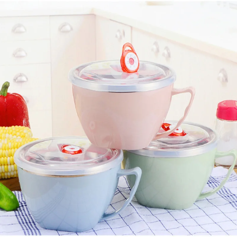 

Lunch box Instant Noodle Bowl With Lid With Leakproof Stainless Steel Food Rice Soup Portable Container school New Arrival