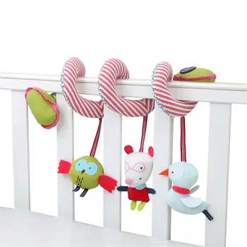 

Kidlove Cartoon Animal Plush Spiral Activity Toy Hanging Rattle for Infant Baby for Stroller Bed Car Seat