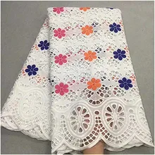 Швейцарские кружева ткань из Дубая Африканское сухое кружево Высокое качество кружево для нигерийских кружевной ткани 5 ярдов/партия