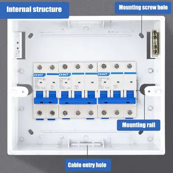 

Electric Distribution Box Home Lighting Box for 2-4/5-8/9-12 Way Circuit Breaker T8WE