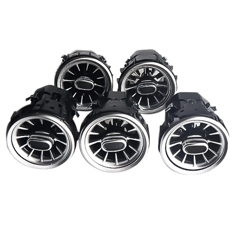 

5Pcs Car Light Turbine Air Outlet Ambience Lamp for Mercedes-Benz New C-Class Glc New E Interior Upgrade Modified 3 Color 64 C