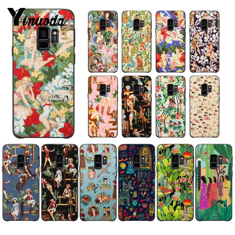 

Yinuoda Aloha Girls Fabric by Alexander Henry Colorful Cute Phone Case for Samsung Galaxy S7edge S6 edge plus S10 S8 S7 S9 Plus