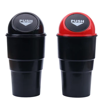 

Automobiles Storage Trash Car Trash Can Auto Door Organizer Garbage Holder Self-elastic Flip Cover Plastic Dustbin Accessories