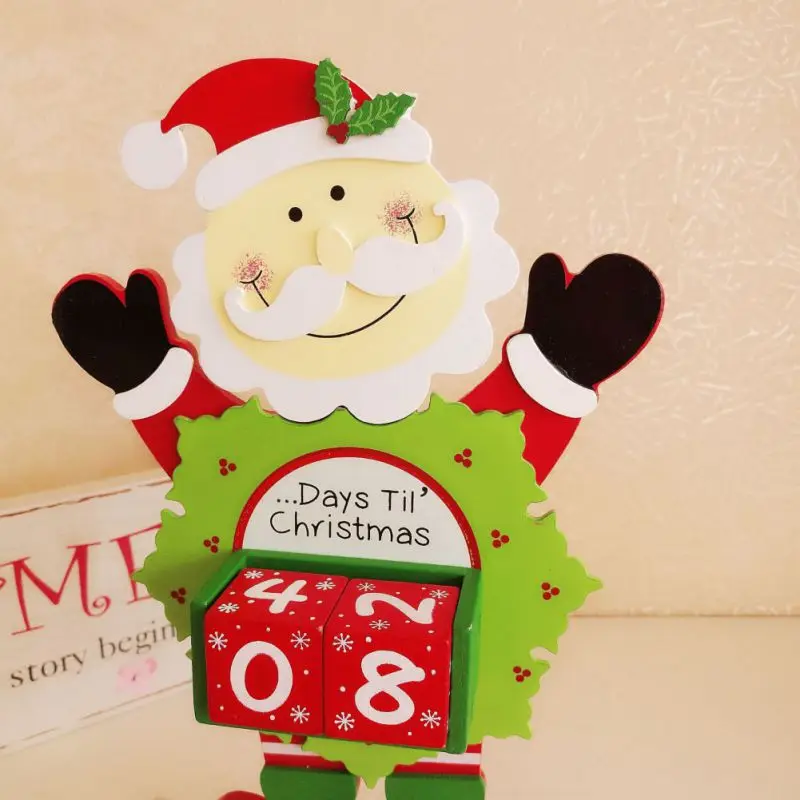 Обратный отсчет к Рождеству Санта Клаус Адвент Календарь Рождественские украшения, применимые для домашнего офиса вечерние украшения