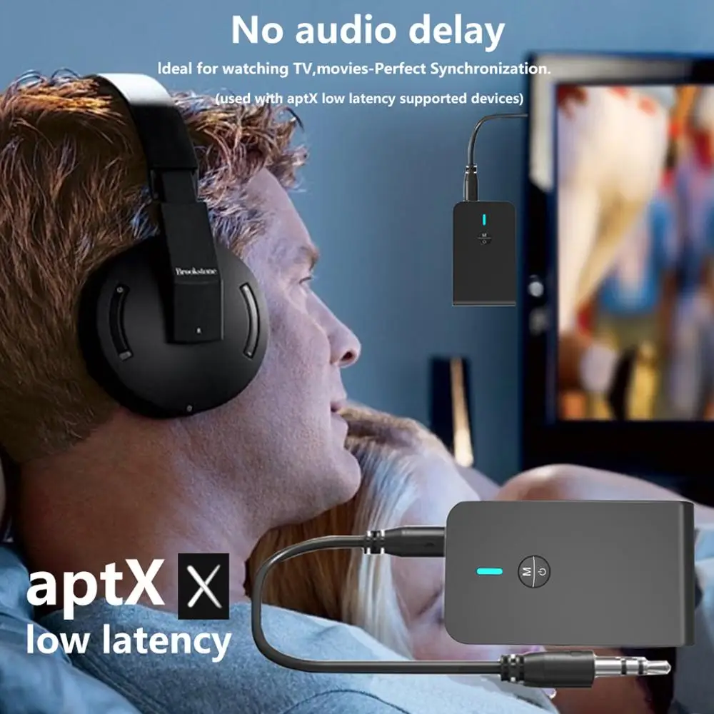2 в 1 Bluetooth 5 0 передатчик приемник Перезаряжаемые Портативный ТВ автомобильного