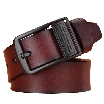 

Genuine Leather Cowskin Designer Men 's Belts Pin Buckle Belt Asual High Quality Adult Luxury Gifts for Men