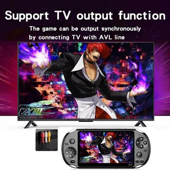 

X12 5.1 inch Handheld Game Video Player Game Consoles with Double Rocker Built-in 2500 Games Support TF Card