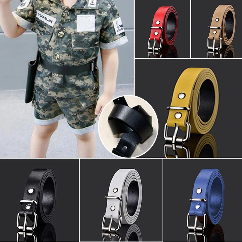 

High quality Children Leather Belts For Boys Girls Kid Casual PU Waist Strap Waistband For Jeans Pants Trousers Adjustable