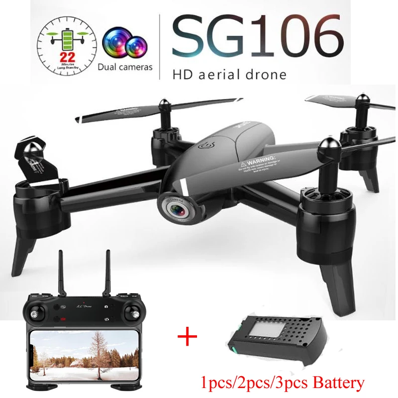 SG106 RC Drone Quadcopter 4K/720P/1080P Front Camera WiFi FPV Optical Flow Real Time Aerial Video Drone Camera