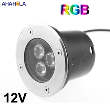 12v RGB подземный свет IP67 пятно наземные лампы Терраса Сад напольные украшения скрытый точечный Светодиодная лампа наружного освещения Decklight