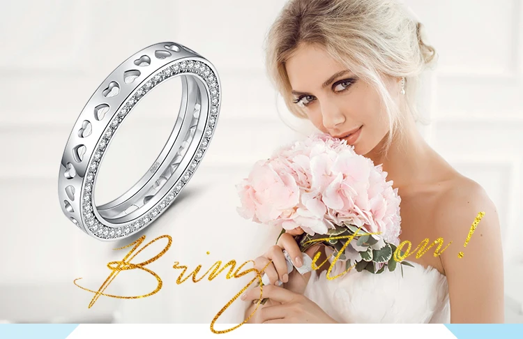 JewelryPalace I Love You To The Moon и сзади набор канала круглый, кубический цирконий вырез в форме сердца модное кольцо 925 пробы серебро