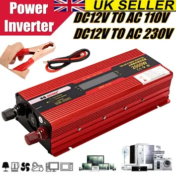 

2000W Solar PowerInverter Car PowerInverter for Car Dual AC Outlets 12V DC to AC 110V Sine WaveConverter US