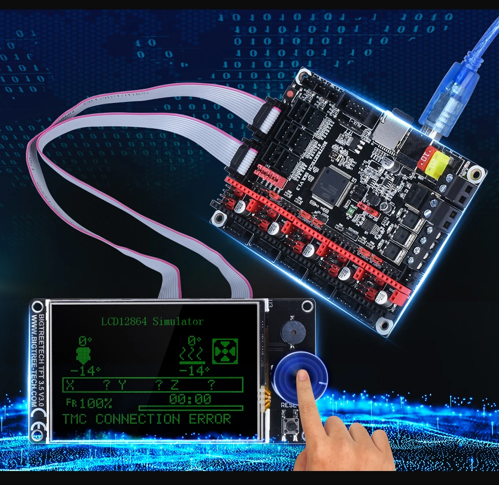 BIGTREETECH TFT35 V3.0 сенсорный экран совместимый 12864LCD дисплей Wifi 3d принтер части vs MKS TFT35 для SKR PRO SKR V1.3 Ender-3