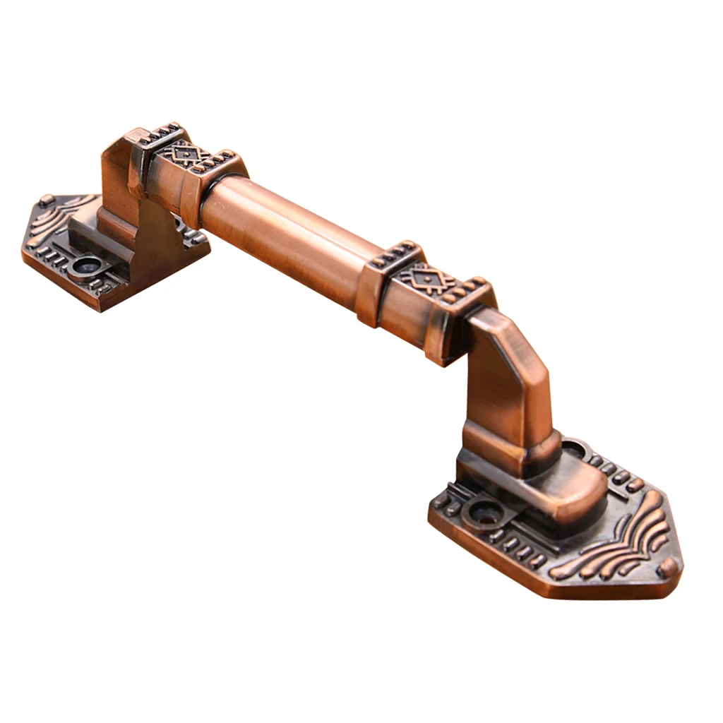 Pastoral Simplicity Retro Door Knobs Cupboard Handle Cabinet Pull - 200mm Red Bronze, as described