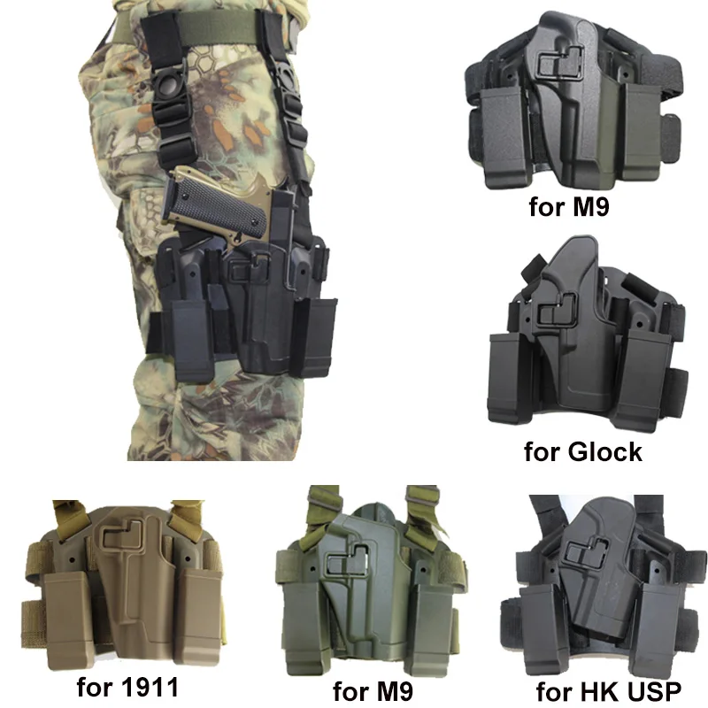 Кобура для пистолета Охотничья нога кобура Glock 17 19 Beretta M9 M92 1911 P226 Тактический