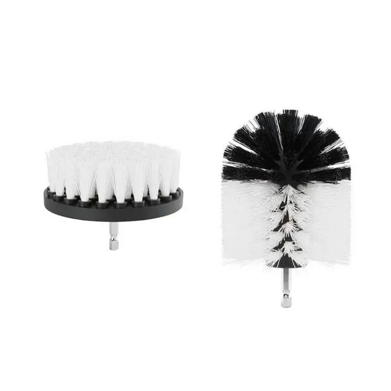 ABS Electric Drill Brush Kit Scrub Pads Grout Power Drills Scrubber Cleaner 3/4 PCS Durable Brushes For Glass Sofas Leather