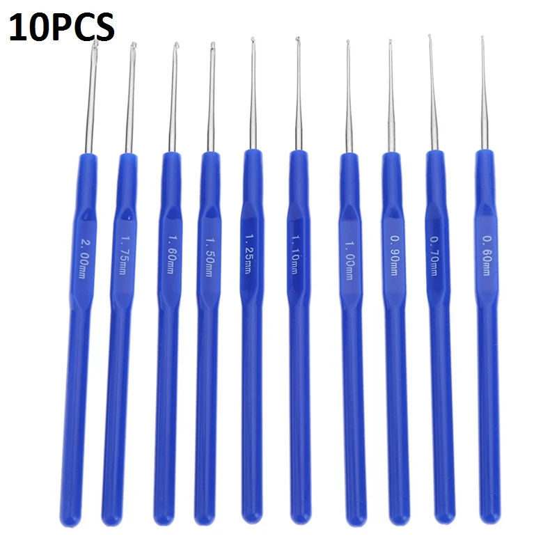 10pcs 8/10 шт Мини вязальные крючки Вязание иглы ручной работы крючком комплект ручной инструмент для плетения стежки швейная фурнитура инструменты - Цвет: 10pcs