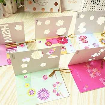 

Creative 3D Carve Message Card DIY Creative Greeting Cards Postcards Wedding Invitations New Year Party Invitation Cards