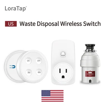 

Kitchen Garbage Disposal Food Waste Grinder Wireless Switch Timer US Plug Replace Air Switch No Drilling No Pipe easy to install