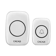 CACAZI – sonnette intelligente sans fil étanche à 300M, avec carillon, télécommande, prise EU AU UK US, batterie, 1 2 boutons, 1 2 3 récepteurs ca