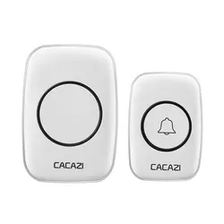CACAZI – sonnette intelligente sans fil étanche à 300M, avec carillon, télécommande, prise EU AU UK US, batterie, 1 2 boutons, 1 2 3 récepteurs ca 