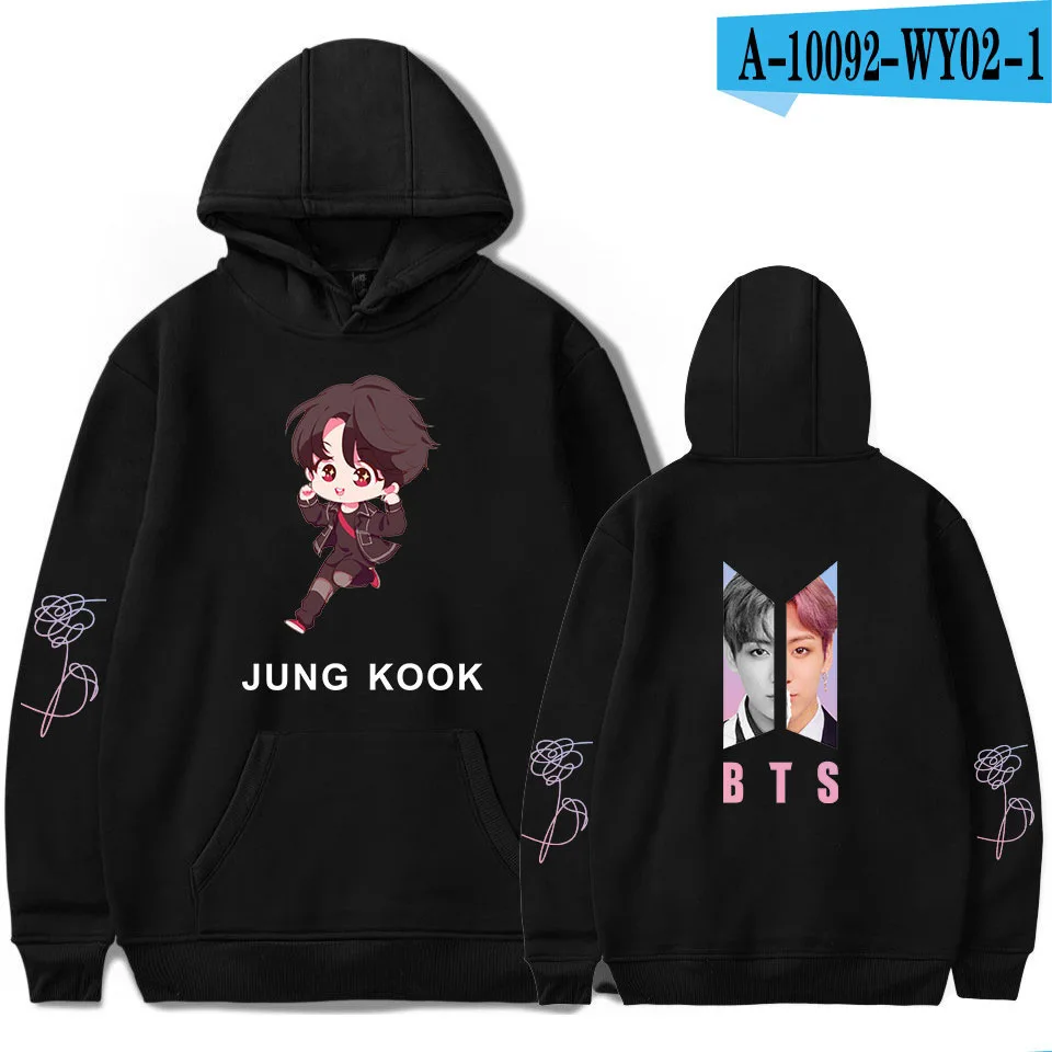 Толстовка Jungkook с капюшоном Kpop Jimin Suga 97 толстовка Love yourself унисекс в стиле Харадзюку