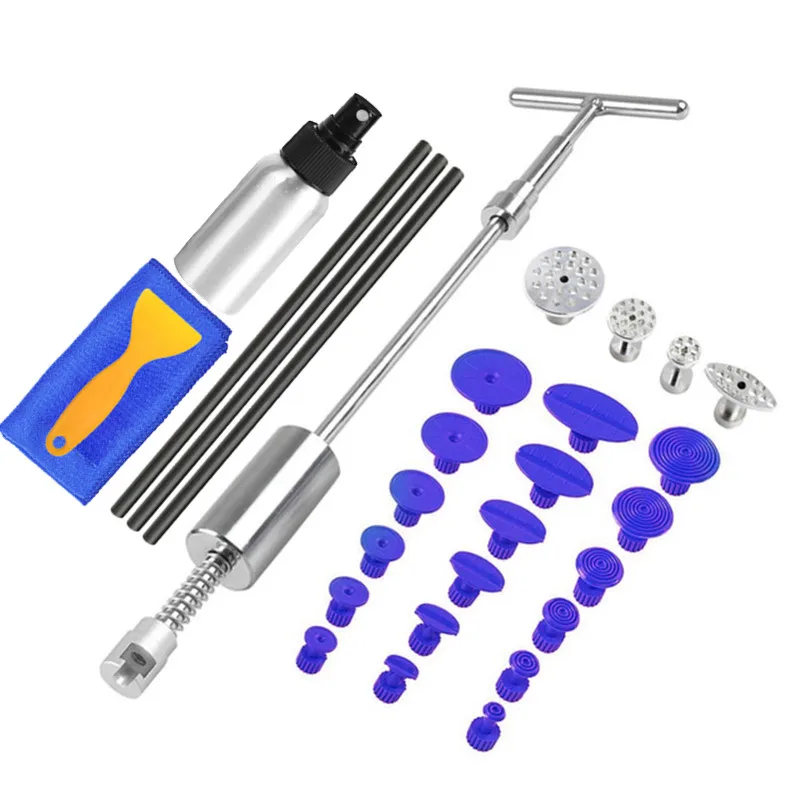 

PDR Tools paintless Dent Repair Dent Puller Kit Dent removal Slide Hammer glue sticks Reverse Hammer Glue Tabs Car Hail Damage