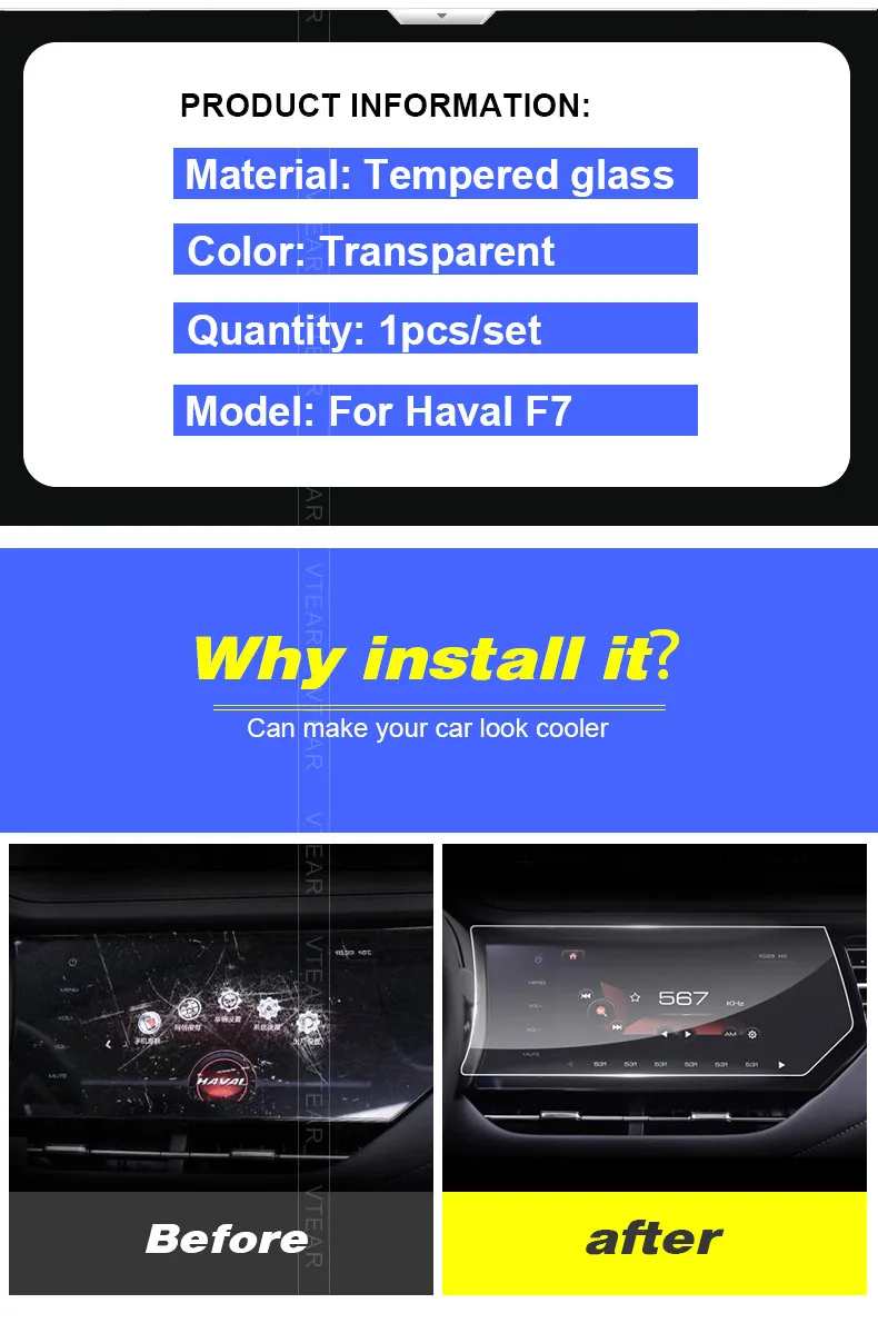 Hivotd для maval F7 хавал ф7 Автомобильная gps навигация Закаленное стекло пленка Авто центр управления Сенсорный Экран Защитная Наклейка аксессуары,автотовары