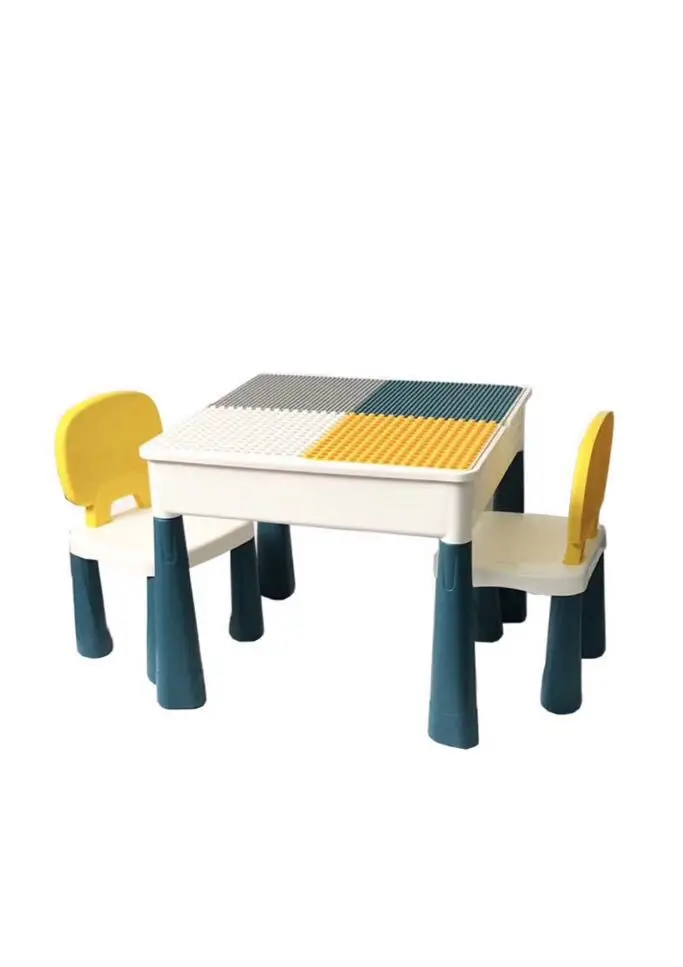 

Children ji mu zhuo Toy Small Particles of Diamond Multi-functional Plastic Assembling Toy Table Kindergarten Tables And Chairs