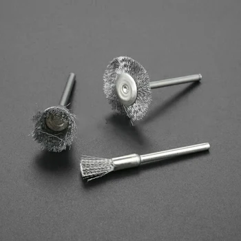 

60 Pieces Steel Wire Wheel Polishing Pads Brushes Set Rotary Tools Woodworking