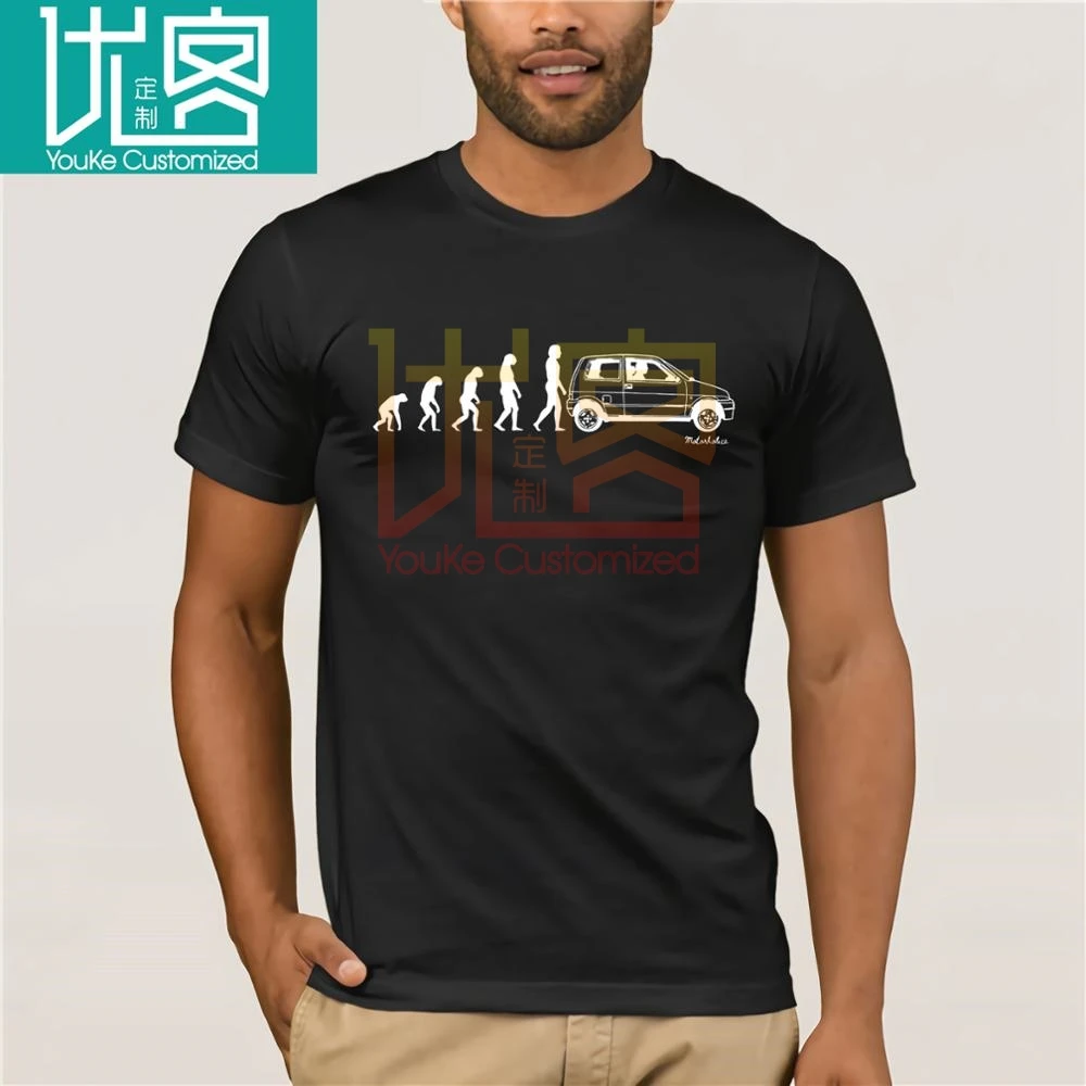 

Mens Evolution Of men To Italian car fans Cinquecento T-Shirt S - 3Xl new Spring High-Elastic Cotton New Funny Tee shirts