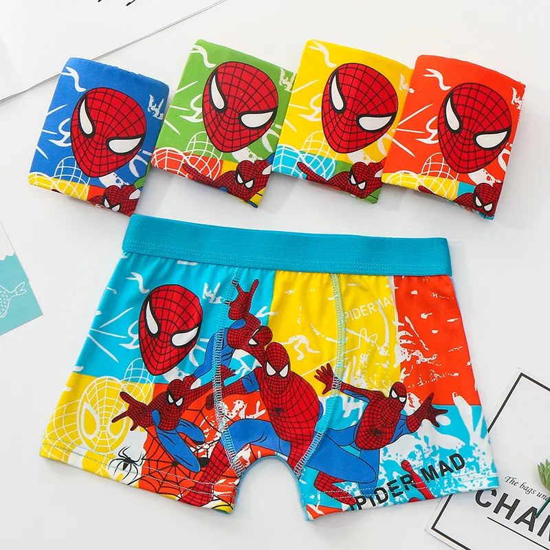 3PCS/LOT Disney Mickey Mouse Cotton Soft Pants Briefs Children Underwear Baby Boys Underwear Cartoon Spiderman Kids Underpants boys underwear