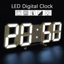 3D LED Night light Digital Clock Glowing Mode Brightness Adjustable Electronic Table Clock Display Alarm Clock kids for Room