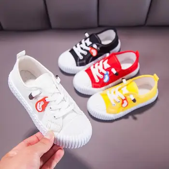 

Children Shoes Girls Yelloow Boys Sneakers Slip On Canvas Fashion Rubber Anti Silppery Autumn School Kids Shoes