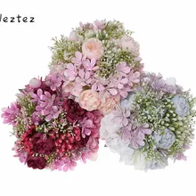 Свадебные принадлежности Свадебная Подружка невесты Свадебный букет искусственная шелковая Гортензия цветы Домашняя вечеринка выпускной украшение SPH165