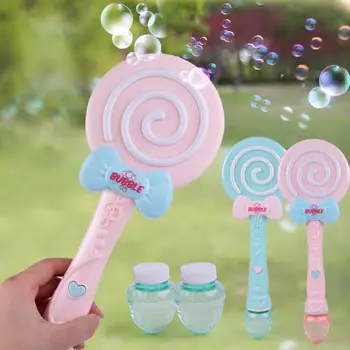 

Kids Cartoon Lollipop Light Music Electric Water Bubble Blower Machine Party Toy Outdoor Fun Sports Toys