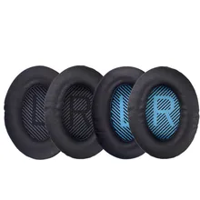 VEKEFF Sheepskin Leather Replacement Memory Foam Earpads for BOSE QC2 QC15 AE2 i QC25 QC35 Headphones Ear Pads Cushions