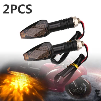 

Motorcycles Bicycles 10 LED Turn Signal Moto Flasher Indicator Amber Lights 12V