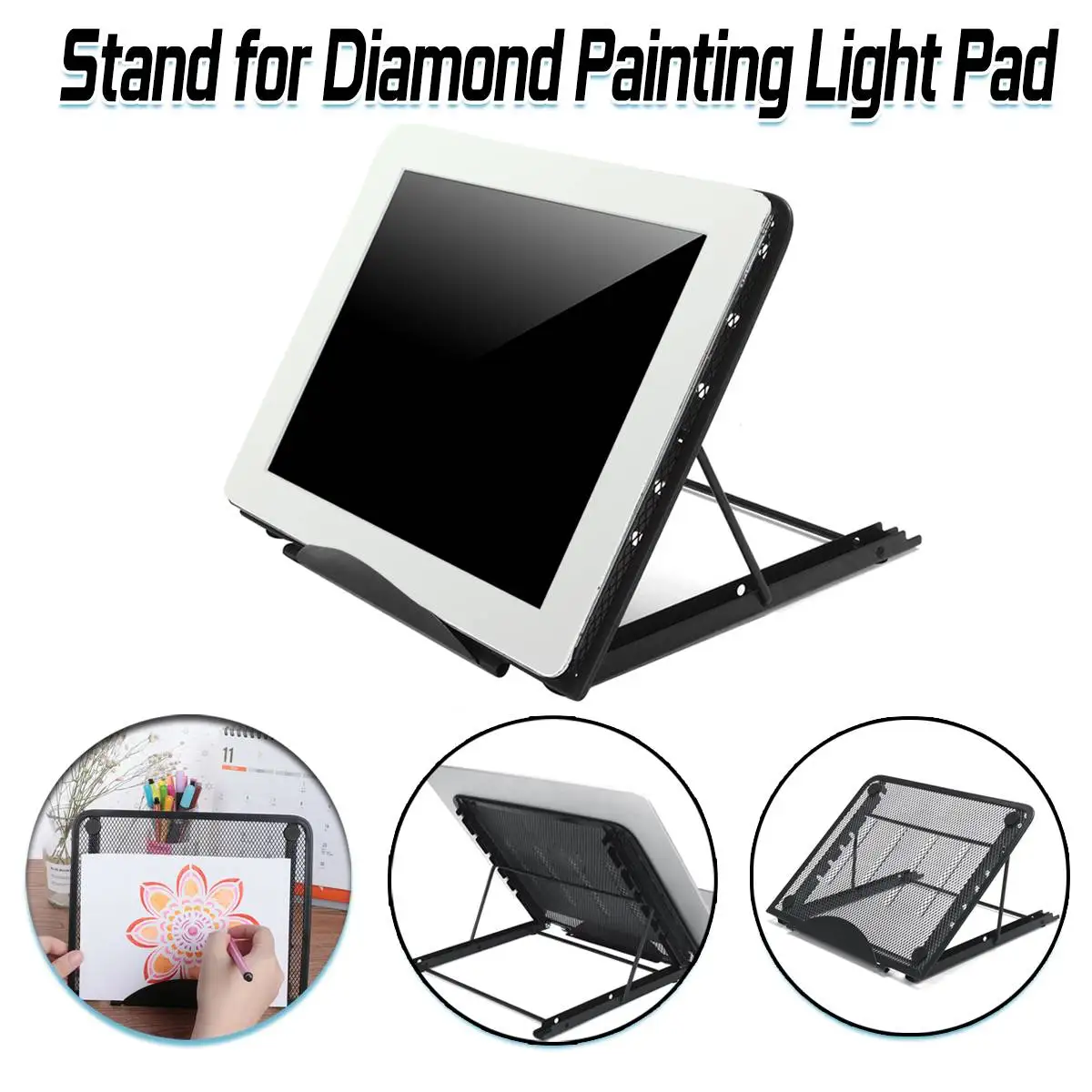 Складная A4 светодиодный алмазов картина светильник Pad держатель 5D DIY Алмазная Вышивка крестом аксессуары 6 уровень книга-держатель для планшета