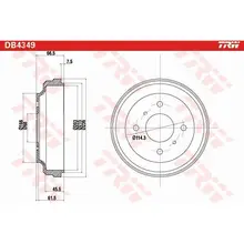 Барабан тормозной Nissan Almera N16/Classic 1.5 00 TRW DB4349