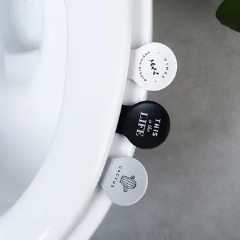 

1PC Toilet Cover Lifting Handle, Avoid Touching, For Cleaner And Healthier Use Clean lifting sticker tool bathroom supply