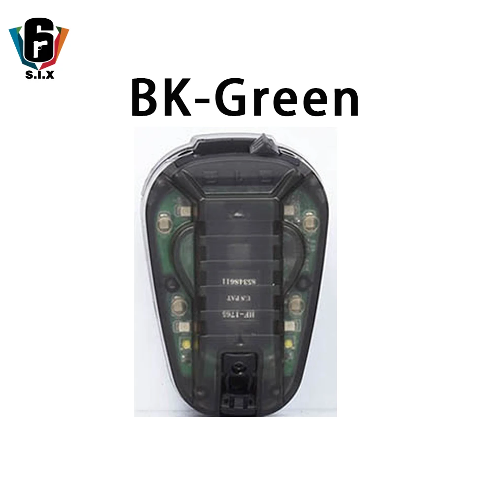 BK-Green Hel Star 6 GEN 3 светильник на шлем, стробоскоп, ИК-светильник, зеленый, красный, мигающий светильник, лампа для выживания, страйкбол, вспышка/устойчивая функция, водонепроницаемый - Цвет: BK-Green