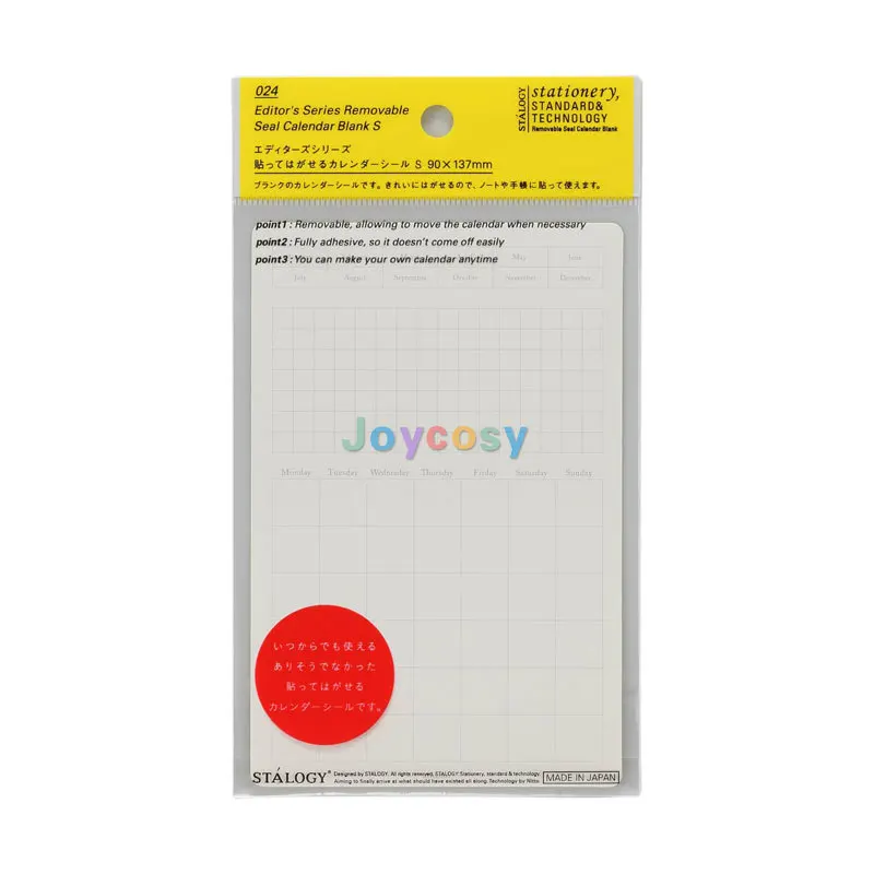 Stalogy Editor's Series Removable Seal Calendar, Sticker Type,  Monthly/weekly, Manage Your Schedule, Stationery Supplies - Memo Pad -  AliExpress