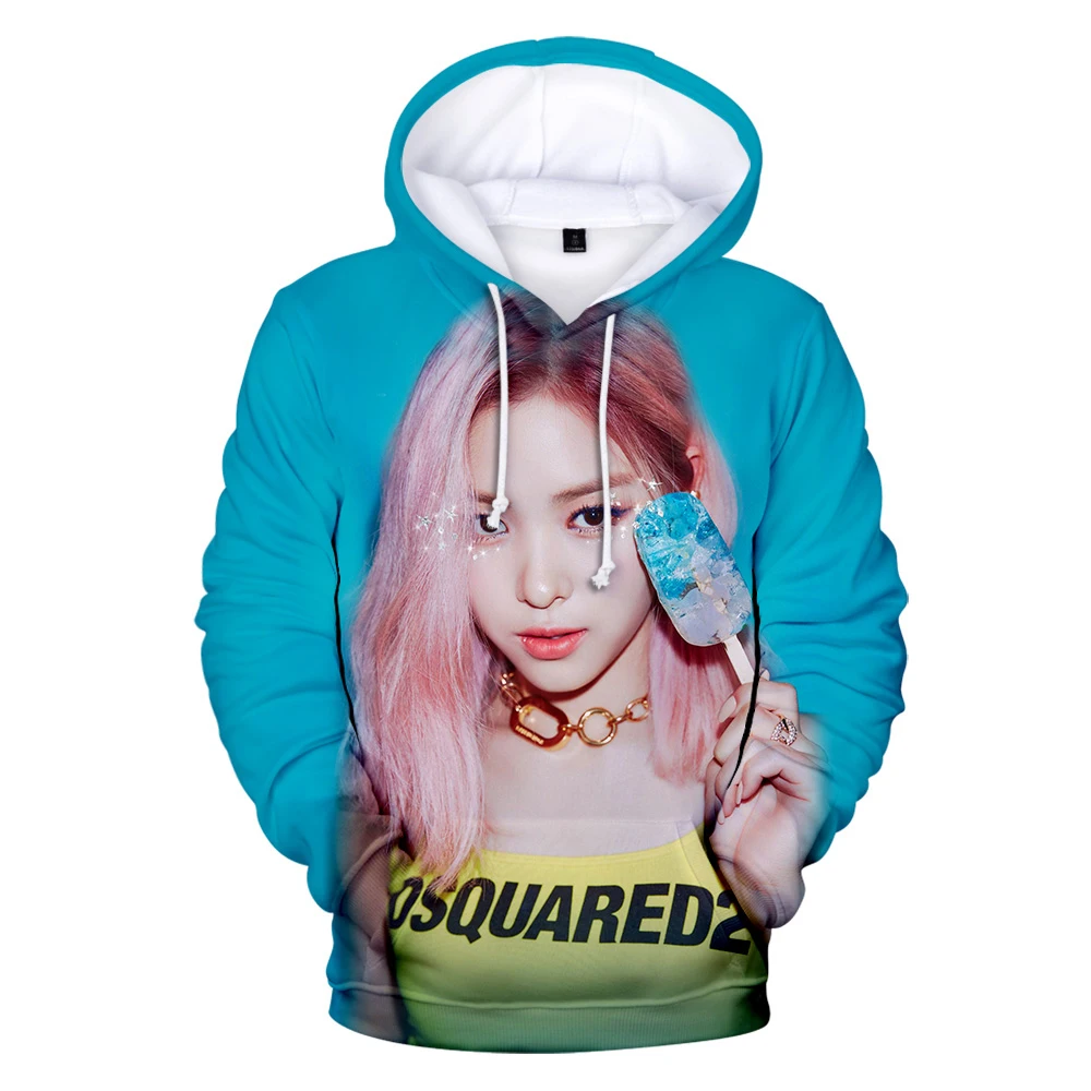 Красивая улыбка ITZY 3D толстовки для женщин Kpop Осень Зима Повседневная певица