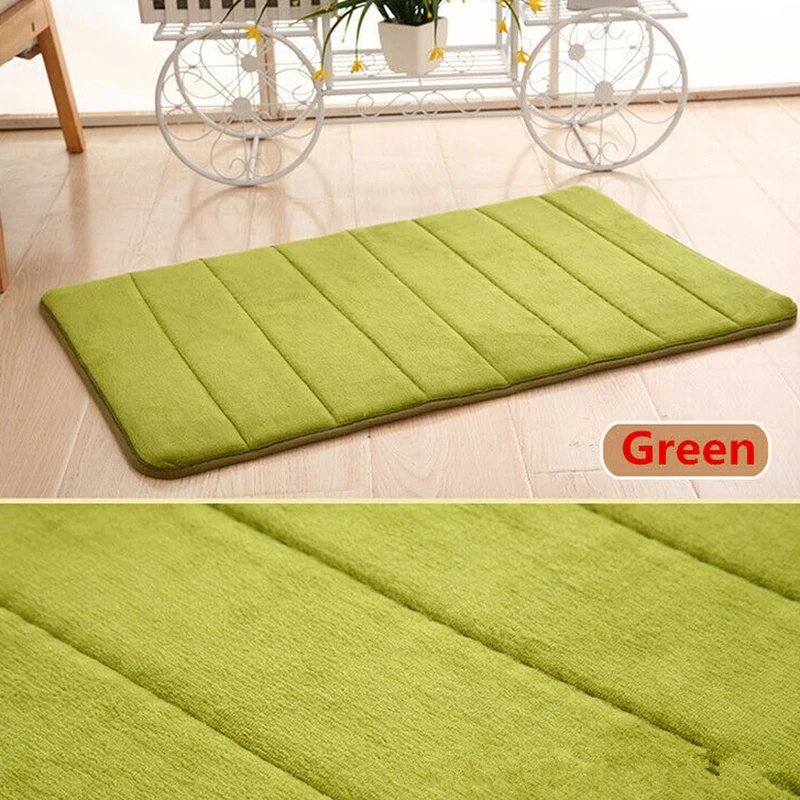 Memory Foam коврик для ванной, коврик для входной двери, противоскользящий, внутренний, открытый, напольный ковер - Цвет: Green