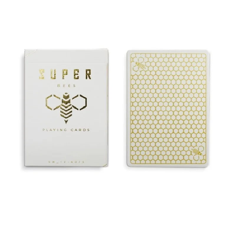 Ellusionist супер пчелы игральные карты убийца пчела колода белый/черный покер волшебные карты крупным планом магические трюки реквизит для мага - Цвет: Белый
