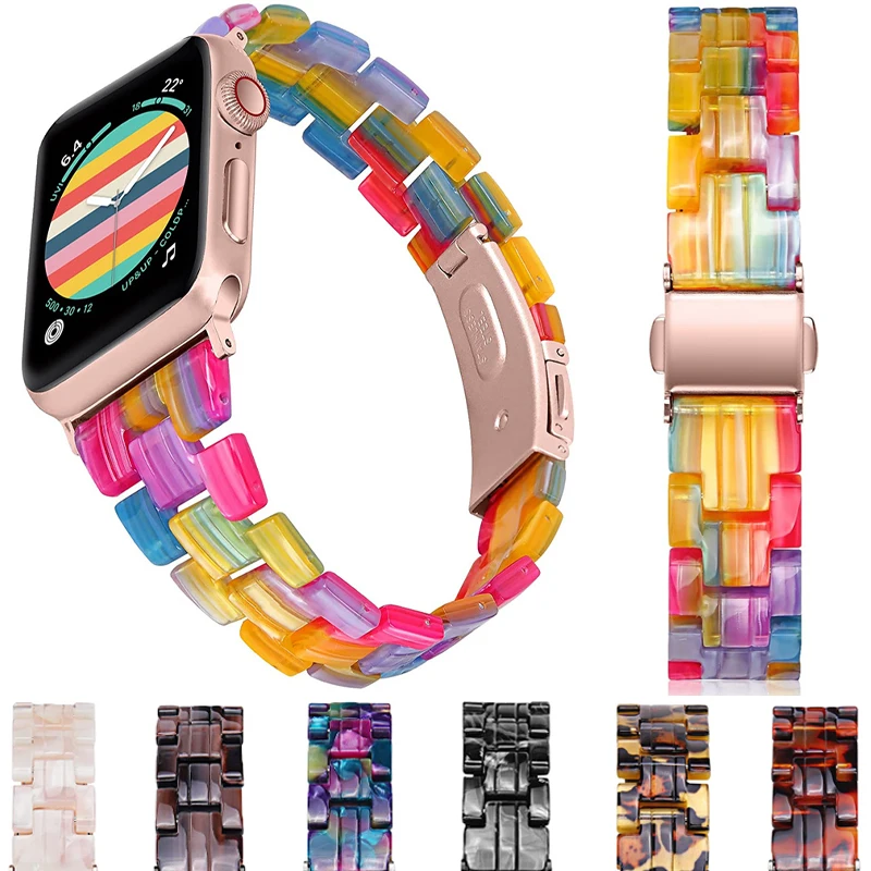 Ремешок резиновый для Apple Watch Band тонкий браслет смарт-часов Iwatch Series 7 6 5 4 se 45/44 мм 42